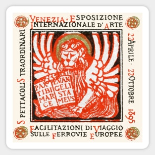 1895 International Art Fair, Venice Italy Sticker